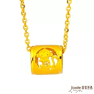 J’code真愛密碼金飾 猴(申)招貴人黃金墜子 送黃鋼鍊