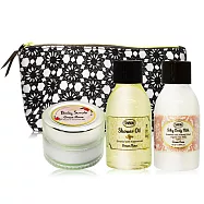 SABON 以色列綠玫瑰身體旅行組(沐浴油50ml+身體磨砂膏60g+絲綢身體乳50ml)-國際航空版