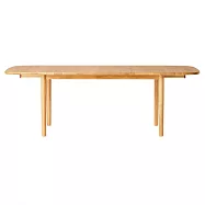 【MUJI 無印良品】木製橢圓餐桌/橡木/摺疊加長140-220