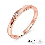 Majalica925純銀戒指 結戀 S925銀尾戒 簡約女戒 精鍍玫瑰金 PR8035 2 玫金色|美國圍2號