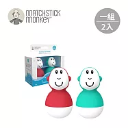 Matchstick Monkey 英國 不倒猴洗澡玩具組(2入/組) - 莓果猴+森林猴