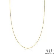 【點睛品】機織素鍊 18K黃色金項鍊 45cm 18K黃金