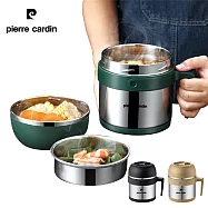 pierre cardin皮爾卡登 304不鏽鋼雙層保溫餐盒1.5L PCJR-104(顏色隨機出貨)