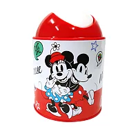 迪士尼Disney 馬口鐵桌上型垃圾桶 收納桶 米奇米妮/小熊維尼/奇奇蒂蒂/玩具總動員 米奇米妮