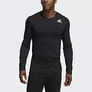 Adidas TF LS [GM5038] 男 長袖 上衣 亞洲版 運動 訓練 健身 合身 吸濕 排汗 舒適 黑 2XL 黑