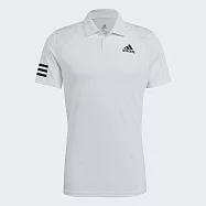 Adidas CLUB 3STR POLO [GL5416] 男 POLO衫 短袖上衣 網球衣 亞洲版 舒適 透氣 白 M 白