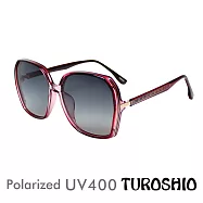 Turoshio TR90 偏光太陽鏡 網紅大框 高雅紅 2284 C4 贈鏡盒、拭鏡袋、多功能螺絲起子、偏光測試片