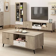 Homelike 喜家居客廳三件組(6尺電視櫃+2尺玻璃櫃+4尺茶几)(2209)