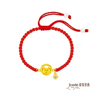 J&rsquo;code真愛密碼金飾 牛(雙面)貴人緣六合生肖硬金編織手鍊