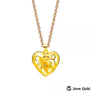 JoveGold漾金飾 春日微風黃金墜子 送白鋼項鍊