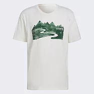 Adidas Adv Mtn Ink Tee [HF4769] 男 短袖 上衣 T恤 休閒 山脈 戶外 棉 愛迪達 米白