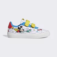 Adidas Vulc Raid3R Mickey CF C [GZ3316] 中童 休閒鞋 經典 魔鬼氈 迪士尼 米奇 20.5 白/黃