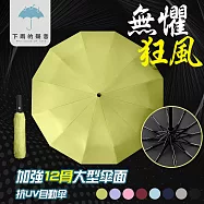 【下雨的聲音】抗UV黑膠防風十二骨晴雨自動傘(八色) 薰衣紫