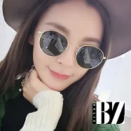 【BeLiz】伯爵圓框*金繽典雅墨鏡/顏色可選 黑