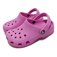 Crocs 涼拖鞋 Classic Clog K 童鞋 中童 桃紅 粉紅 休閒 洞洞鞋 卡駱馳 2069916SW 19.5cm TAFFY PINK