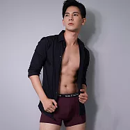 【遊遍天下】MIT台灣製男款彈性透氣涼感內褲 四角褲 GP3002酒紅(無痕內褲 平口內褲 M-5L) XL 酒紅