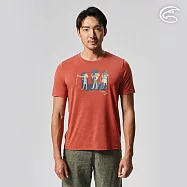 ADISI 男天絲鋅離子消臭快乾圓領T AL2211049 (M-2XL) / 防曬 抗UV 涼感 親膚 除臭 抗菌 抗靜電 吸濕排汗 L 海桐果紅
