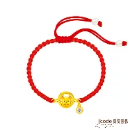 J&rsquo;code真愛密碼金飾 龍(雙面)貴人緣六合生肖硬金編織手鍊