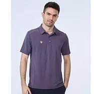 【荒野wildland】男彈性銀纖維抗菌POLO領上衣桑葚黑 L 桑葚黑