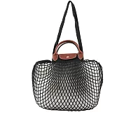 LONGCHAMP LE PLIAGE FILET 二用漁網包 (黑色)