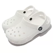 Crocs 洞洞鞋 Classic Clog K 小朋友 中童鞋 白 4-7歲 親子鞋 布希鞋 206991100