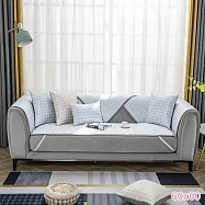 【巴芙洛】冰絲涼感涼夏沙發墊一人坐墊60x60cm 藍色1人(千烏格沙發墊)