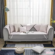 【巴芙洛】冰絲涼感涼夏沙發墊一人坐墊60x60cm 粉色1人(千烏格沙發墊)