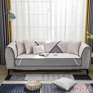 【巴芙洛】冰絲涼感沙發墊1+2+3人組合沙發墊 粉色1+2+3人(千烏格沙發墊)