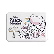 迪士尼 Disney 愛麗絲 柴郡貓 超吸水珪藻土皂墊 杯墊 橫-蘑菇柴郡貓