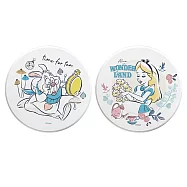 迪士尼Disney 公主 愛麗絲 柴郡貓 珪藻土杯墊 2入組 花圈白兔