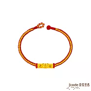 J&rsquo;code真愛密碼金飾 大甲媽 包管招財虎爺硬金編織手鍊
