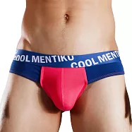 TIKU梯酷 純棉寬版U凸立體囊袋 男丁字褲男內褲 -粉藍撞色 (PC1236) M 粉藍撞色