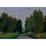 【玲廊滿藝】陳忠利-木麻黃餘暉伴我歸22x16cm