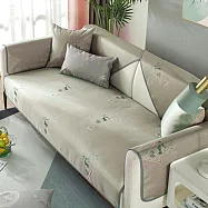 【EZlife】透氣冰絲涼感防滑沙發墊-3人(70*180cm) 羽落