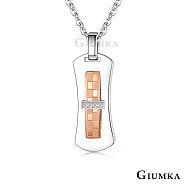 GIUMKA情侶項鍊執手相愛短項鏈 男女情人對鍊 單個價格 MN08023 情人節鋼飾推薦 45cm 玫金色女鍊