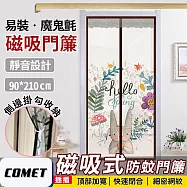 【COMET】靜音磁吸防蚊門簾-灰耳小兔(YJB005)