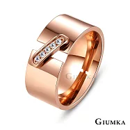 GIUMKA情侶戒指一生相繫鋼戒 黑色/玫金 男女情人對戒 單個價格 MR05023 情人節鋼飾推薦 5 玫金色美國圍5號