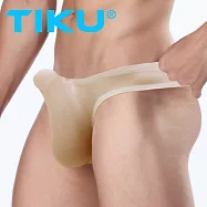 TIKU梯酷 露臀U凸立體囊袋 冰絲透氣丁字男內褲 -膚色 (NP8002) M 膚色