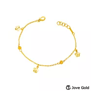 JoveGold漾金飾 花都開了黃金手鍊