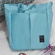 【iSPurple】旅行文青*大容量防水尼龍手提肩背包 天藍