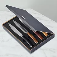 《Philippi》收納盒+經典原木柄牛排刀4入 |西餐刀 餐刀 鐵板刀