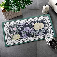 【巴芙洛】高彈加厚絲圈刮泥玄關地墊/踏墊/地毯(45*70CM門口清潔墊) 綠邊-方形