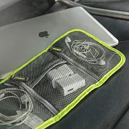 《TRAVELON》扣式3C配件收納包 | 旅遊 電子用品 零錢小物 收納袋 - 螢光綠