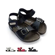 台灣製金屬釦帶涼鞋-黑色 (C015) 現貨 台灣製 女童鞋 男童鞋 拖鞋 涼鞋 沙灘鞋 露指鞋 兒童鞋 大童鞋 小童鞋 16 黑色