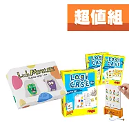 【超值組】小怪獸-英語教學桌遊+學齡前邏輯寶盒(6歲)+擴充