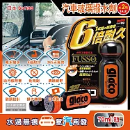 (2瓶超值組)日本Soft99-免雨刷超級氟素6倍耐久力抗污耐磨防雨車用驅水玻璃精(C236)70ml/瓶(365天長效型撥水劑)
