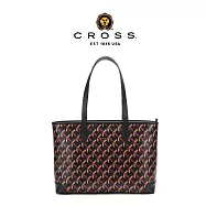 【CROSS】台灣總經銷 限量1折 頂級小牛皮購物包拖特包 約瑟芬系列 Monogram 全新專櫃展示品 (黑色)