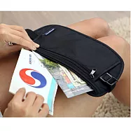 【iSFun】旅行專用*透氣網狀小腰包 黑