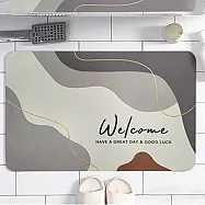 【巴芙洛】奈米絨面軟式硅藻土40x60地墊踏墊(2入組) 莫蘭迪灰藍2入