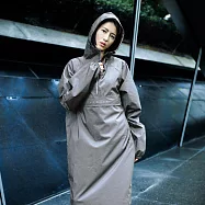 【INUNDER】MECOVER Pro東麗酒伊Tryspec連帽長版雨風衣poncho-(四色任選) 雪藏灰